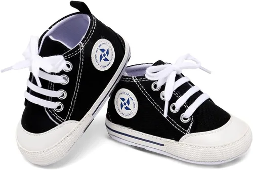 Miniatura 5 de Zapatos deportivos de lona de lona para bebés y niñas, suela antideslizante suave, suela antideslizante