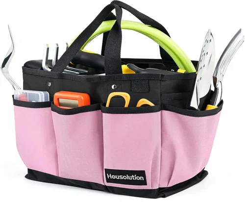 Miniatura 12 de Housolution Bolsa de Jardinería, Bolsa de Almacenamiento de Herramientas de Jardín de Lujo y Organizador para el Hogar con Bolsillos, Resistente al