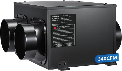 Miniatura 11 de GROWNEER - Ventilador de escape de baño en línea de 15 cm, ventilador de ventilación de 220 CFM con control remoto, ventilador de techo de 5