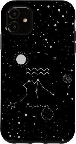 Miniatura 8 de Funda estética con signo del zodiaco celestial para iPhone 12 mini Acuarario
