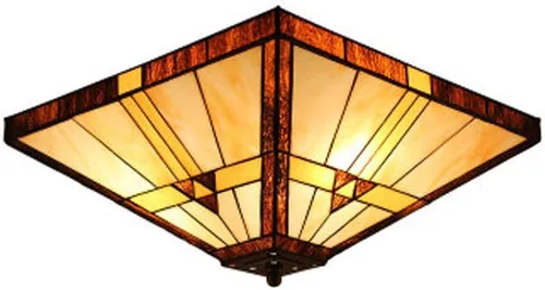 Miniatura 11 de RUNNUP - Lámpara de techo de cristal Tiffany, estilo retro, para iluminación de techo, instalación fija, atractiva decoración para cocina