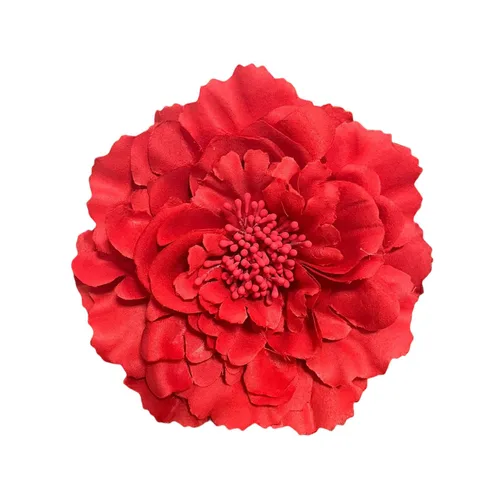 Miniatura 10 de Broche de flores de peonía bohemio para mujer, broche de flores para viajes, fiestas, festivales PF-11 (negro) (paquete de 1)
