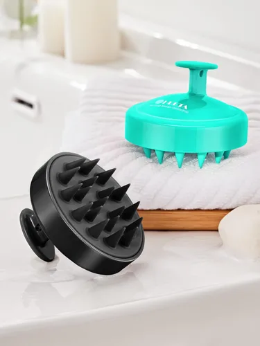 Miniatura 9 de HEETA - Juego de 2 masajeadores para el cuero cabelludo para el crecimiento del cabello, cepillo de champú de silicona suave para el cuero cabelludo