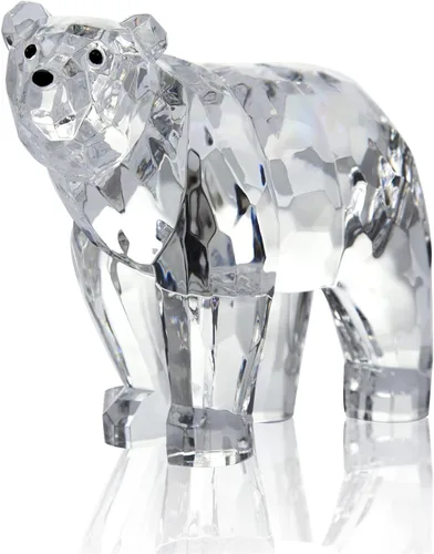 Miniatura 8 de Figura acrílica de oso lindo animal para decoración del hogar, no decoraciones de cristal para estantería, mesa de comedor y escritorio (B)