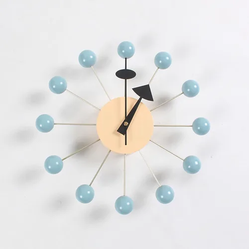 Miniatura 4 de SHISEDECO Reloj asterisco moderno en negro, sin tictac, diseño retro de mediados de siglo, reloj de cuarzo de pared silencioso decorativo