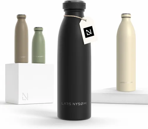 Miniatura 80 de LARS NYSØM Botella de agua XL de acero inoxidable aislada 12oz 17oz 25oz 34oz 51oz Botella térmica aislada para bebidas calientes y frías Azul
