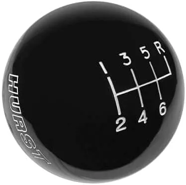 Pomo de cambio C5 Corvette – Logotipo Hurst con patrón de 6 velocidades de 2.25 pulgadas, estilo clásico para todas las corbetas C5 y Z06 1997-2004