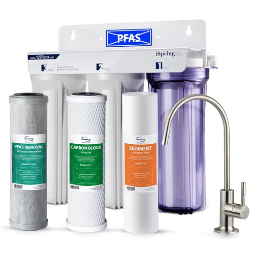Miniatura 10 de Sistema de Filtración de Agua iSpring US31 para Beber, Certificado NSF, Filtros de Agua de 3 Etapas, Sin Tanque, Sistema de Filtro de Agua de Alta