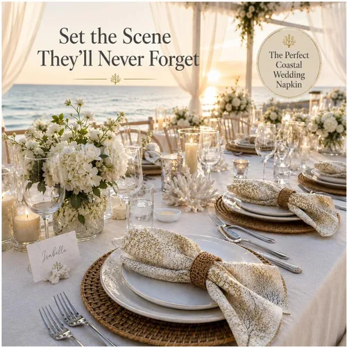 Miniatura 3 de 100 servilletas doradas para fanáticos del mar, toallas de mano de papel para baño, playa, boda, fiesta náutica, suministros de decoración de mesa