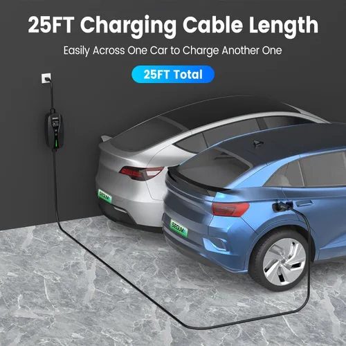 Miniatura 6 de Cargador EV de nivel 1/2, cargador de coche eléctrico de corriente ajustable de 16A, enchufe NEMA 5-15/adaptador NEMA 6-20, retardo de temporización