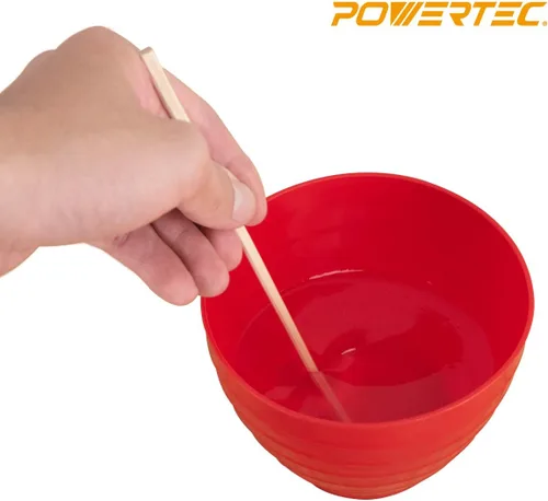Miniatura 5 de POWERTEC Cuenco de plástico para mezclar de 25 onzas y 4.7 pulgadas de ancho para artes y manualidades y bricolaje, cuenco flexible reutilizable