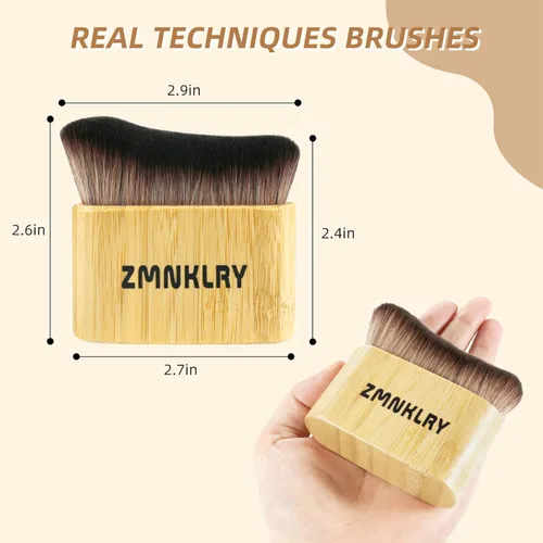 Miniatura 3 de Kabuki Brush - Brocha bronceadora y autobronceadora, mejora para maquillaje facial y corporal