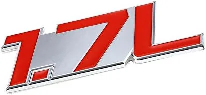 Miniatura 5 de Etiqueta adhesiva de aleación de aluminio rojo/cromo para la puerta del maletero del auto. Etiqueta adhesiva para el emblema del parachoques, rojo