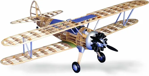 Miniatura 2 de Guillow's Stearman PT-17 - Kit de modelo, azul marino, pequeño