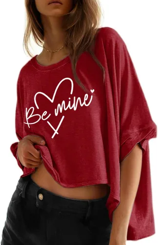 Miniatura 6 de Dokotoo -Camisetas de verano para mujer, color liso, holgadas, de gran tamaño, básicas