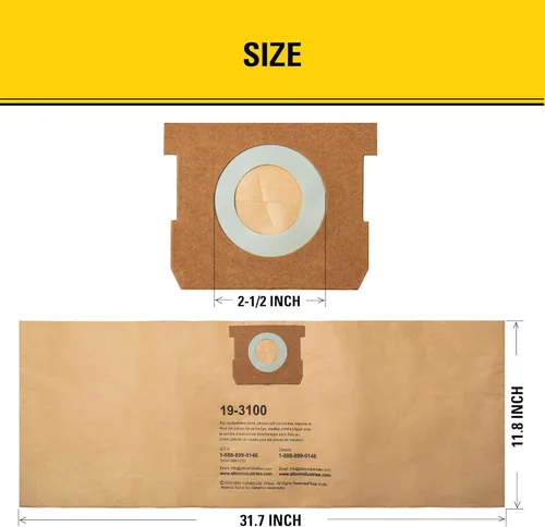 Miniatura 3 de Paquete de 3 bolsas de filtro STANLEY 19-3100, para aspiradora húmeda/seca de 5-8 galones, compatible con STANLEY SL18115 SL18115P SL18116 SL18116P