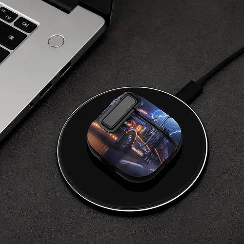 Miniatura 4 de Truck Thunder - Funda divertida compatible con AirPods 4 con bloqueo automático