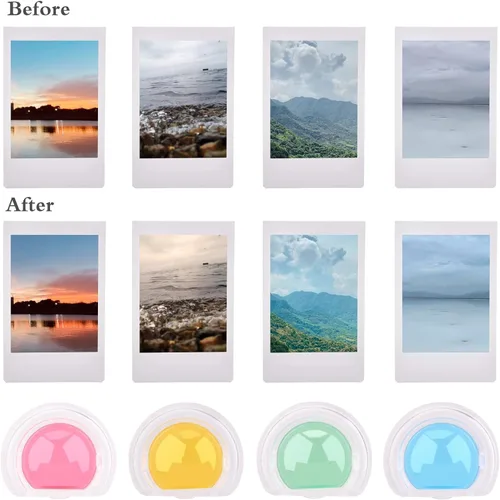 Miniatura 6 de Sunmns Kit de accesorios compatible con cámara instantánea Instax Mini 12, incluye funda para álbum, calcomanías para marcos de fotos, filtros