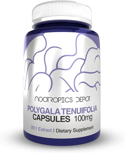 Nootropics Depot Polygala tenuifolia Cápsulas | 100 mg | 90 unidades | Extracto 20:1 | Yuan Zhi | Promueve la función cognitiva, el aprendizaje y la
