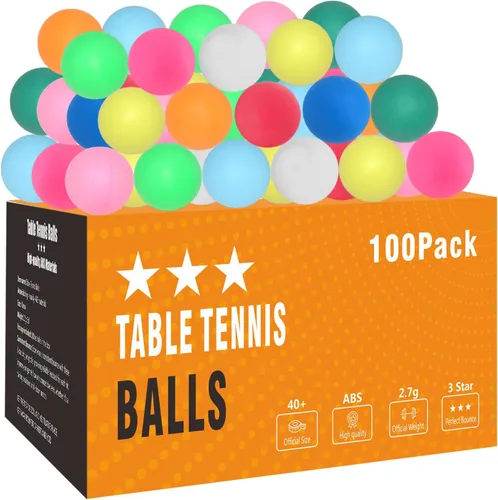 Bolas de ping pong de alto rebote y duraderas de ABS de colores con clasificación de 3 estrellas para 4 entrenamientos, juegos de fiesta, juguetes