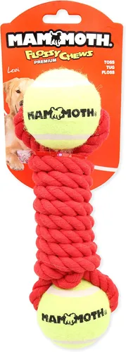 Miniatura 2 de Mammoth - Juguete de cuerda para masticar con pelotas de tenis, juguete interactivo de algodón y poliéster para perros, juguete interactivo