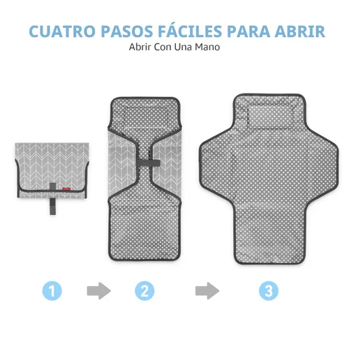 Miniatura 3 de Cambiador portátil para bebé, cambiador de viaje impermeable para mamás, papás, con almohada incorporada, excelente baby shower, regalos de registro