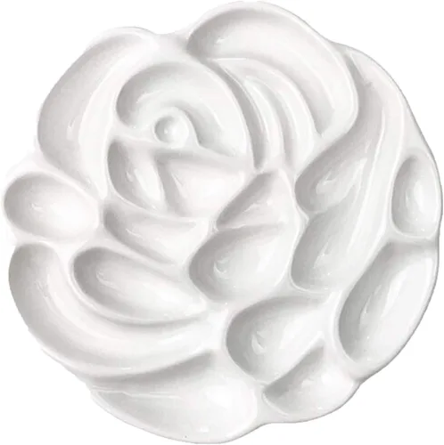 Miniatura 10 de Paleta de acuarela de cerámica, pintura de acuarela multirejilla, paleta de porcelana blanca, pintura profesional, suministros de cerámica adecuados