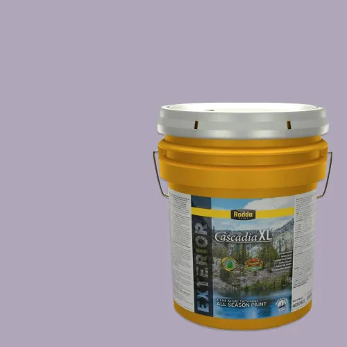 Miniatura 103 de Rodda Paint CASCADIA XL Pintura e imprimación de satén exterior en uno, cuarto de galón, bikini lavanda
