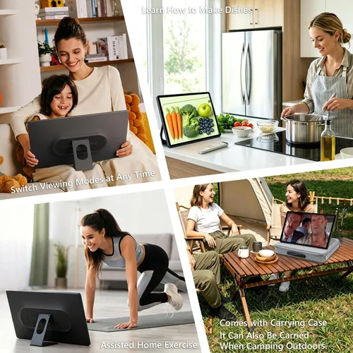 Miniatura 8 de OFD P02-Tableta de TV portátil de 21.5 pulgadas, pantalla táctil, monitor inteligente 1080P, Android 15,6+128GB ROM, TV portátil al aire libre