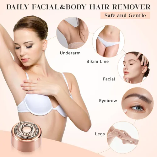Miniatura 6 de Cabezales de repuesto de nueva generación 3 para acabado táctil impecable, removedor de vello facial, cuchillas de repuesto para mujeres, chapado