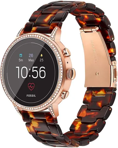 Miniatura 9 de Correas de reloj para mujer Fossil - Gen 5E 1.654 in / Gen 6 1.654 in / Gen 4 Venture HR Bandas Correa de resina perla liberación rápida