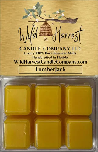 Miniatura 36 de Primera Respiración del Otoño Perfumado, 1 Paquete de Cera de Abejas Pura Derretida para Calentadores, Wild Harvest Candle Company, Tartas Cúbicas
