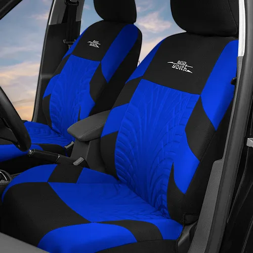 Miniatura 2 de AUTOYOUTH - Juego completo de fundas para asientos de auto, fundas para asientos delanteros y asiento trasero dividido para mujer, juego de Azul