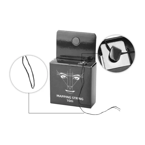 Miniatura 3 de JimKing Cuerda de mapeo de cejas, herramienta de medición de cejas, cuerda de microblading preentintada, línea de mapa premium para modelado