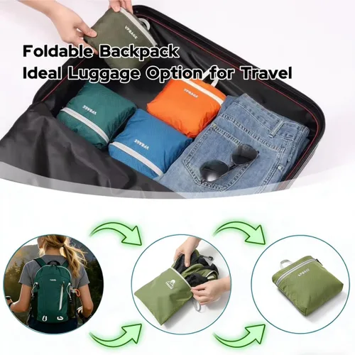 Miniatura 5 de VPBAGE Mochila de Senderismo Resistente al Agua de 15L, Mochila Pequeña de Viaje al Aire Libre, Mochila Ligera de Día con Bucles para Herramientas