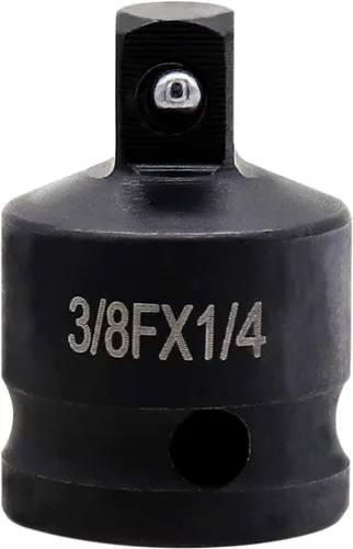 Miniatura 6 de Adaptador de enchufe de impacto y reductor de 1/4 de pulgada F a 3/8 pulgadas M, convertidor de acero cromado y molibdeno para construcción