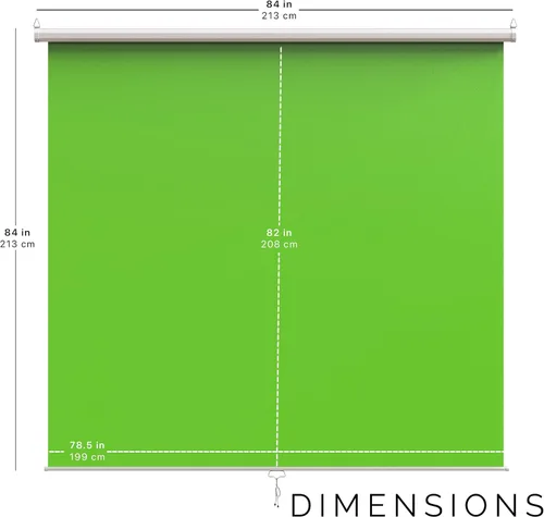 Miniatura 6 de Estilo más amplio: pantalla verde KHOMO Gear de 84 x 84 pulgadas, proyector desplegable extragrande, telón de fondo de pantalla verde, pantalla