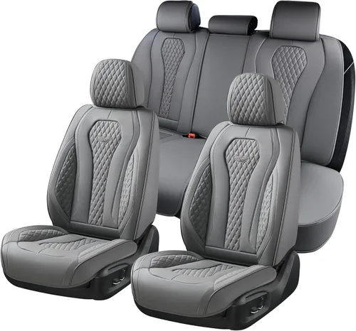 Miniatura 53 de Coverado Fundas de Asiento, Fundas de Asiento de Coche para Asientos Delanteros, Funda de Asiento de Coche Roja, Fundas de Asiento de Coche Rojo