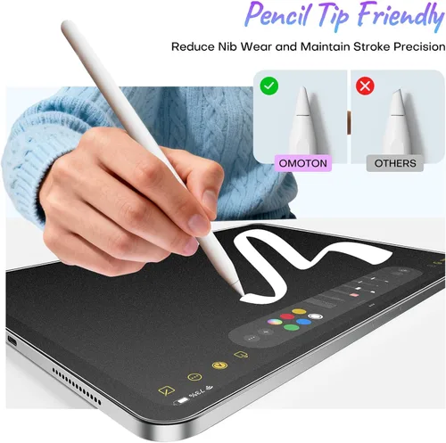 Miniatura 5 de OMOTON PAPERSENSE - Paquete de 2 protectores de pantalla de papel para iPad Air de 13 pulgadas M3/M2 (7ª/6ª generación, 2025/2024), película PET