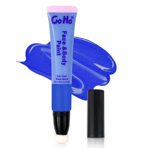 Miniatura 24 de Go Ho Barra de pintura facial verde claro, accesorios verdes, pintura corporal crema a base de agua, lavable, altamente pigmentada, suave y segura