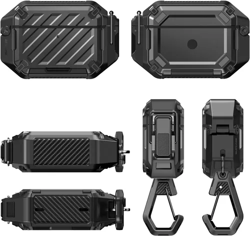Miniatura 9 de SUPCASE Funda para AirPods Pro de 2ª/1ª generación con cerradura y mosquetón (Unicorn Beetle Pro), [IP68 resistente al agua]