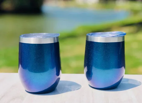 Miniatura 8 de CHILLOUT LIFE Vasos Tumblers de Vino de Acero Inoxidable de 12 onzas Paquete de 2 - Vasos de Vino con Aislamiento al Vacío de Doble Pared con Tapas