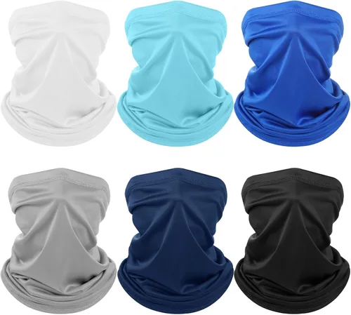 Miniatura 20 de Geyoga 6 piezas de protección UV para el verano, polaina de cuello refrescante, ropa para la cara, polaina para cuello, bufanda, protector solar