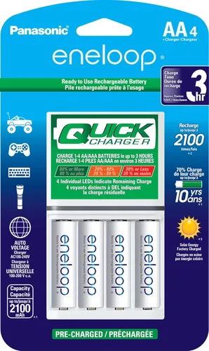 Miniatura 12 de Cargador de batería Panasonic Advanced celda Individual con Eneloop ciclo de 2100 pilas recargables AA Paquete de cargador AA
