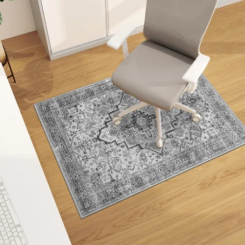Miniatura 43 de chakme Tapete para silla de oficina para suelo de madera dura, 48 x 36 pulgadas, protector de escritorio de computadora de fácil deslizamiento