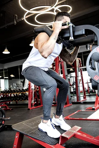 Miniatura 6 de MAIKANONG Pantalones deportivos de gimnasio para hombre estilo casual pantalones de entrenamiento cónicos para gimnasio entrenamiento
