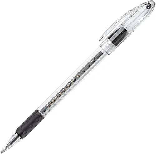 Miniatura 2 de Pentel RSVP - Bolígrafo (0.039 pulgadas), línea media, tinta negra, paquete de 12 (BK91PC12A)