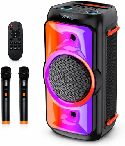 Altavoz Bluetooth para fiestas de 160 W, sonido estero grande para exteriores, graves profundos, TWS, fuerte con luces, altavoces grandes