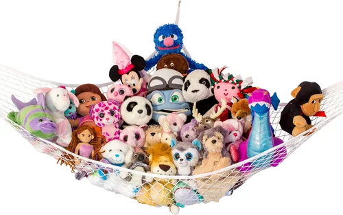 Miniatura 24 de Lilly's Love Hamaca para animales de peluche, organizador colgante de esquina, almacenamiento de juguetes, red de almacenamiento de animales