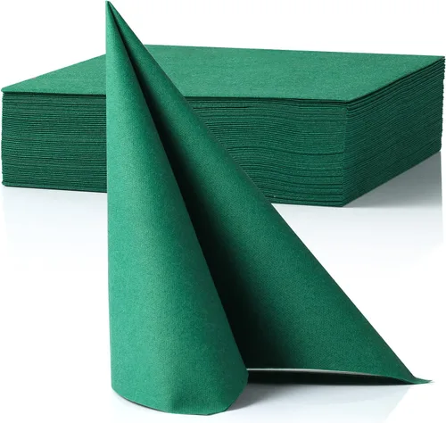 Miniatura 10 de MORGIANA 50 servilletas desechables, servilletas desechables de tacto de lino, servilletas blancas, servilletas de papel Airlaid, toallas